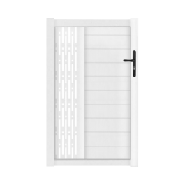 Portillon PVC sur mesure décor rectangle Arles (poignée à droite)