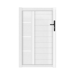 Portillon PVC sur mesure décor insert Arles (poignée à droite)