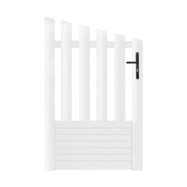 Portillon PVC sur mesure concave Alençon (poignée à droite)