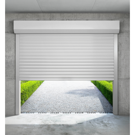 Porte de garage enroulable lames ALU 77mm