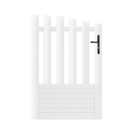 Portillon PVC standard ALENÇON blanc INCURVÉ 1000x1450 mm (poignée à droite)