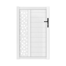 Portillon PVC standard ARLES blanc CARRÉ 1000x1400 mm (poignée à droite)