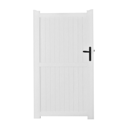 Portillon PVC standard GUÉRANDE blanc hauteur 1800 mm (poignée à droite)
