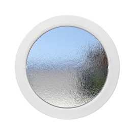 Oeil de boeuf rond fixe PVC vitrage brouillé ø tableau 800 mm