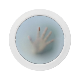 Oeil de boeuf rond fixe PVC vitrage dépoli ø tableau 800 mm