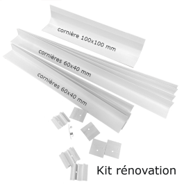 Kit de cornières rénovation pour Fenêtre PVC abattant H 45 x L 40 cm a poser en rénovation