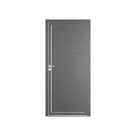Porte d’entrée PVC couleur design 102-6 gris clair
