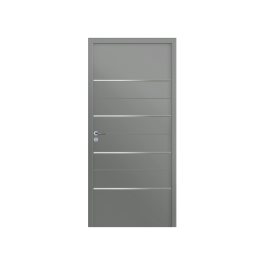 Porte d’entrée PVC couleur design 7798 gris clair