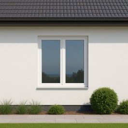 Fenêtre avec volet roulant électrique PVC H 75 x L 90 cm 2 vantaux