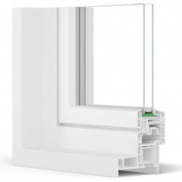 Profil de Fenêtre avec volet roulant électrique PVC H 115 x L 140 cm 2 vantaux