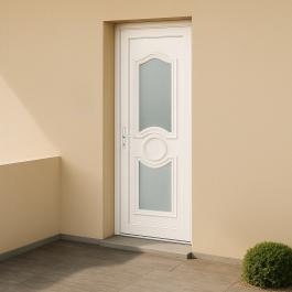 Porte d’entrée en PVC Celia 7 vitrée