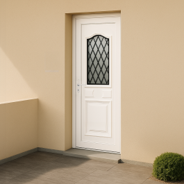 Porte d’entrée en PVC Athena 9 vitrée décor