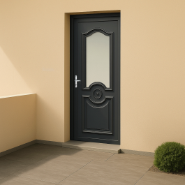 Porte d’entrée PVC couleur Carissa vitrée