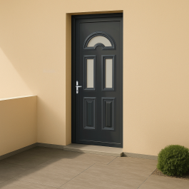 Porte d’entrée PVC couleur Emilia semi-vitrée