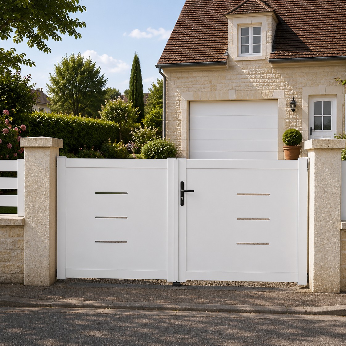 Portail battant PVC standard BRIANÇON blanc