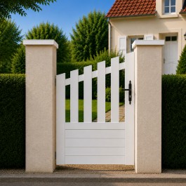 Portillon PVC standard ALENÇON blanc CONVEXE 1000x1450 mm - poignée à droite