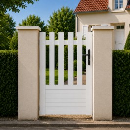 Portillon PVC standard ALENÇON blanc DROIT 1000x1450 mm - poignée à droite