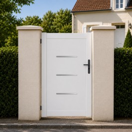 Portillon PVC standard BRIANÇON blanc 1000x1600 mm - poignee a droite
