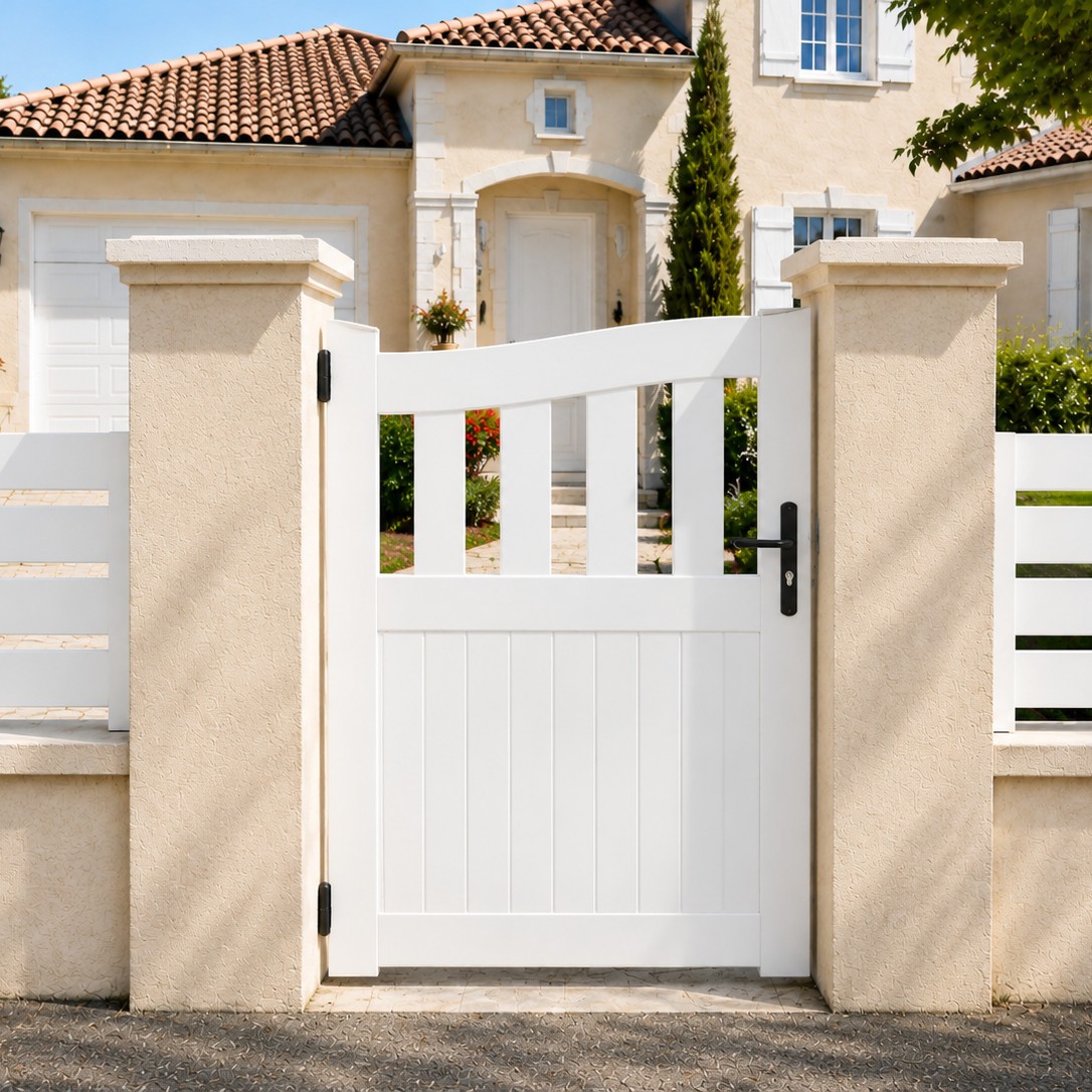 Portillon PVC standard HAMBOURG blanc GALBÉ 1000x1800 mm