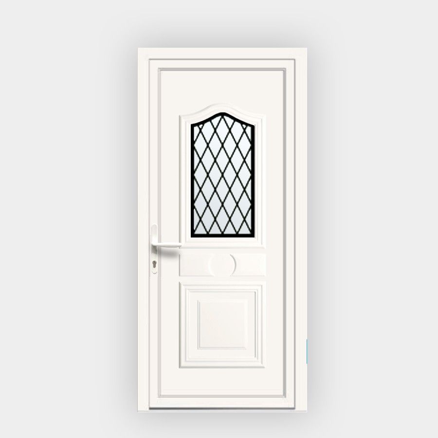 Porte d’entrée en PVC Athena 9 vitrée décor