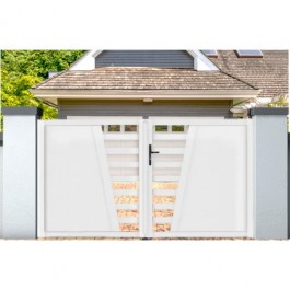 Portail battant PVC standard CAMBRAI blanc