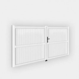 Portail battant PVC standard GUÉRANDE blanc hauteur 1800mm