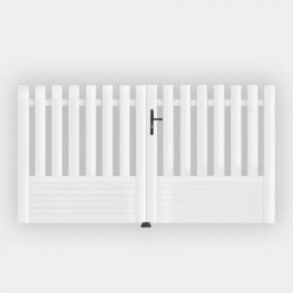 Portail battant PVC standard ALENÇON blanc DROIT