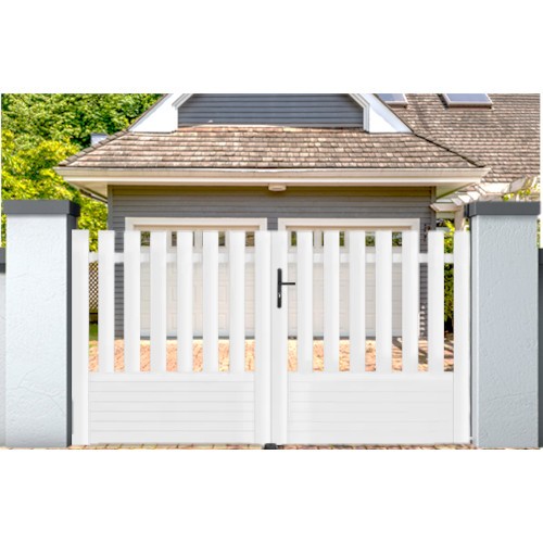 Portail battant PVC standard ALENÇON blanc DROIT