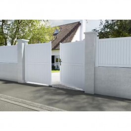 Portail battant PVC standard GUÉRANDE blanc hauteur 1800mm