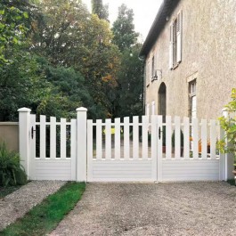 Portillon PVC standard ALENÇON blanc CHAPEAU DE GENDARME 1000x1450 mm