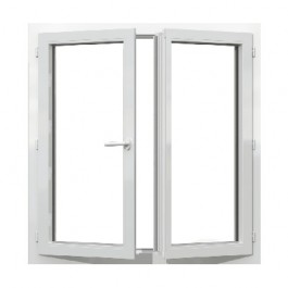 Fenêtre PVC 2 vantaux H 185 x L 110 cm OF avec poignée