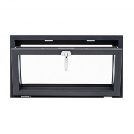 Fenêtre PVC abattant H 45 x L 120 cm anthracite avec poignée
