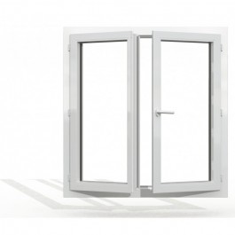 Fenêtre PVC 2 vantaux H 95 x L 120 cm OB avec poignée