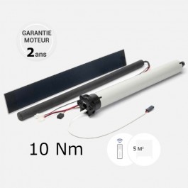 KIT DE MOTORISATION SOLAIRE 10 NM DE VOLET ROULANT POUR TABLIER DE 5 M² MAXIMUM (AXE ZF DE 54 MM)