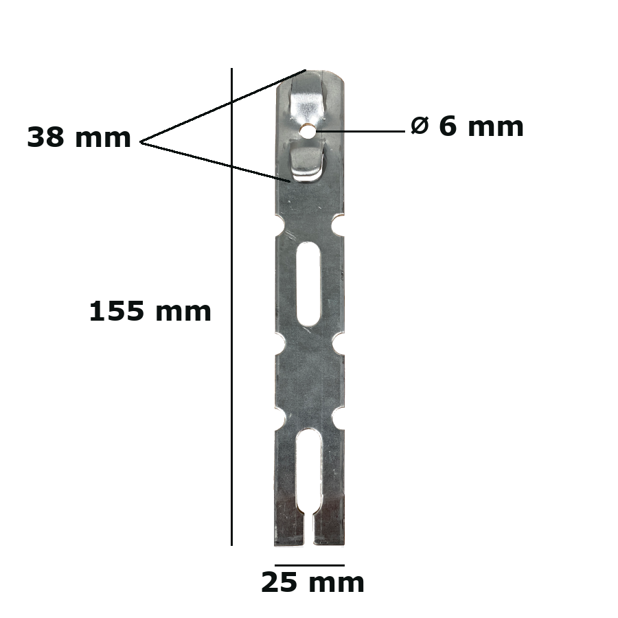 Patte de fixation pour dormant de 70 (155 mm)