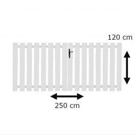 Portail battant PVC standard BALE blanc 120x250