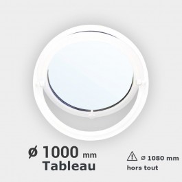 Oeil de boeuf rond basculant PVC ø tableau 1000 mm