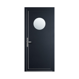 Porte d’entrée PVC couleur 76 vitrée - anthracite