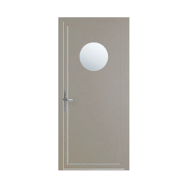 Porte d’entrée PVC couleur 76 vitrée - taupe