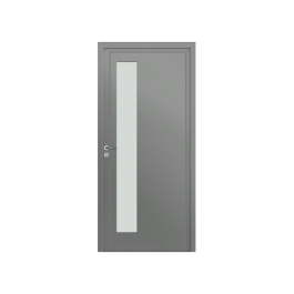 Porte d’entrée PVC couleur 766 vitrée - Gris fenetre (RAL7040)