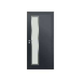 Porte d’entrée PVC couleur 767 vitrée - Gris anthracite (RAL7016 sablé)