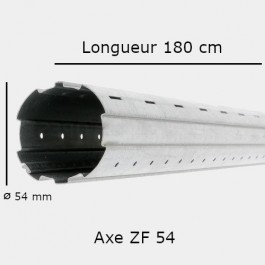 Kit de 2 axes motorisés 20 Nm commande filaire ZF 54 mm longueur 180 cm, recoupables