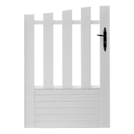 Portillon PVC sur mesure chapeau de gendarme - Alençon (poignée à droite)